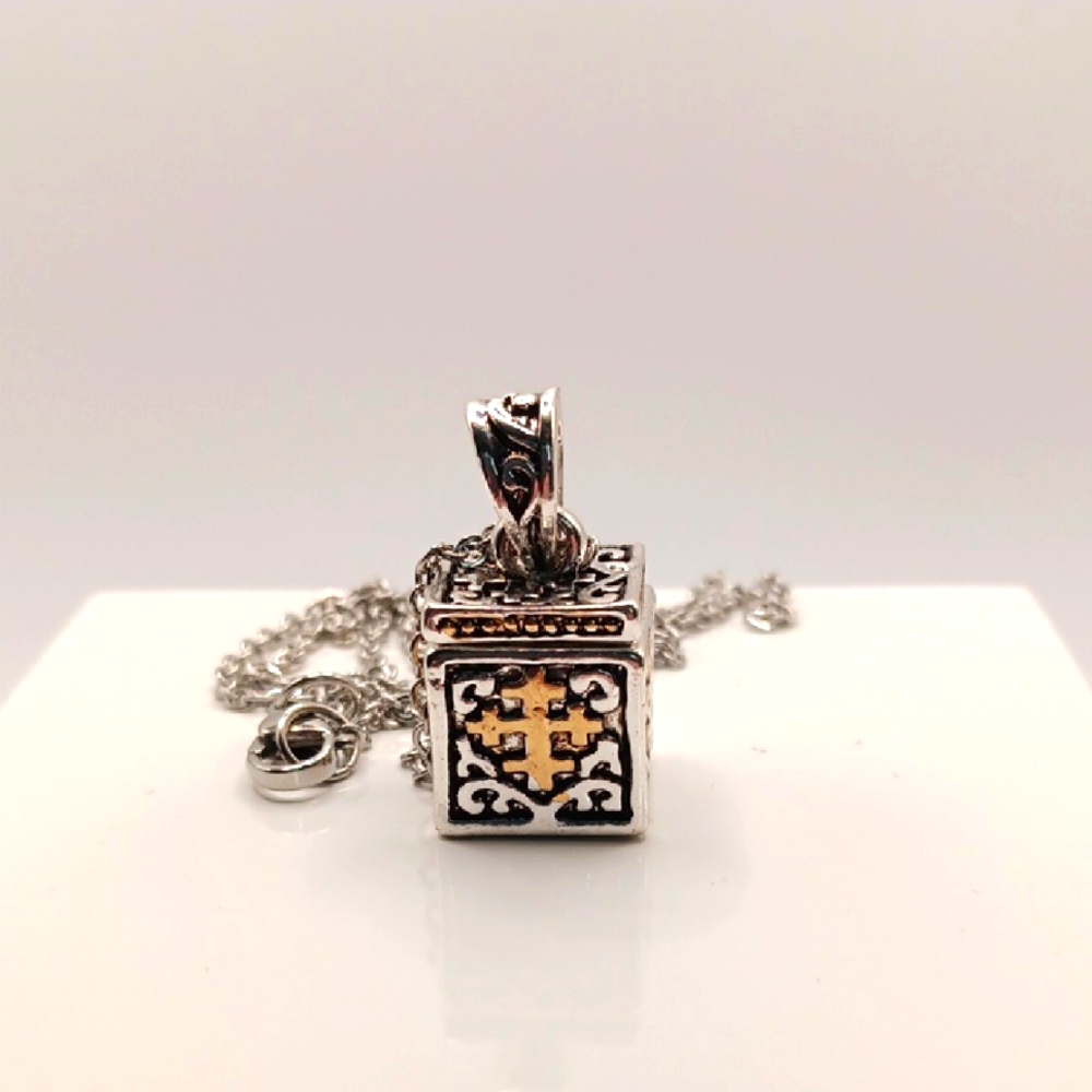Cross Box Locket Pendant